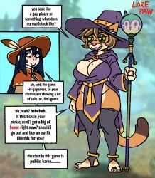 1boy 1girl 1girl1boy 1girls age_difference anthro breasts cleavage cougar cougar_milf dialogue dirty_talk english english_dialogue english_text fantasy feather feather_in_hat feet female fur furry hat hmofa human light-skinned_male light_skin loincloth lorepaw male male/female mature_female milf mmorpg mole mole_on_breast older_female older_female_and_younger_male original_character original_characters paws staff stirrup_legwear stirrup_stockings straight tagme wizard wizard_hat wizard_staff younger_male