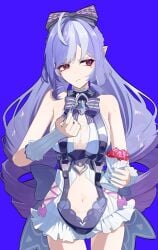 1girls breasts cameltoe colored_nails drill_hair exposed_breasts feet female female_only high_heels hoyoverse long_hair long_nails mihoyo official_alternate_costume painted_nails painted_toenails purple_hair purple_nails red_eyes swimsuit vivian_banshee vivian_banshee_(iris_of_the_shore) white_swimsuit zenless_zone_zero