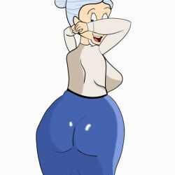 animated ass_focus big_ass big_butt breasts clapping_cheeks emma_webster female female_focus female_only gif looney_tunes older_female shaking_ass twerking twistedmisery