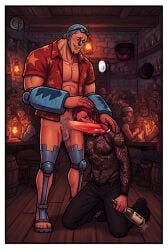 2boys ai_generated cock drunk franky_(one_piece) gay one_piece oral shanks