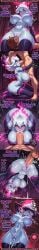 ai_generated brown_hair comic creampie cum cum_in_pussy cum_on_breasts cunnilingus deepthroat demon english_text evelynn fellatio full_color huge_breasts kneeling league_of_legends long_gloves monster_girl multiple_panels muscular_male nipples nude penetration penis pov purple_skin pussy rampa69 saliva sex speech_bubble standing thighhighs vaginal white_hair yellow_eyes