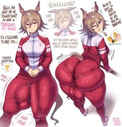 1futa ass ass_focus big_ass big_balls big_breasts big_penis blushing brown_hair bubble_butt bulge bulge_down_leg bulge_through_clothing bulge_under_clothes casual casual_exposure child_bearing_hips cock-tail dat_ass dumptruck_ass fat_ass futa_only futanari gym_clothes gym_clothing hair_ornament horny horny_futa horse_ears horse_futa horse_tail horseballs horsecock huge_ass huge_balls huge_breasts huge_cock hung_futa imminent_rape imminent_sex looking_at_viewer looking_back looking_pleasured luckyshazo musk musk_clouds oc original original_character pink_eyes posing posing_for_the_viewer precum precum_drip precum_string precum_through_clothing sweat sweatdrop sweating sweaty sweaty_balls thick_thighs thunder_thighs tight_clothing umamusume umamusume_pretty_derby wink winking_at_viewer