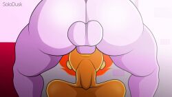 1futa 1girls adventure_time big_ass big_breasts blowjob blowjob_only deepthroat gif huge_ass princess_bubblegum princess_flame solodusk57 sucking_penis