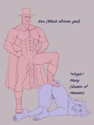 bible big_ass big_breasts big_penis blasphemy blushing catholicism christianity defeated defeated_female defeated_heroine enjoying heresy horny horny_female humiliation infidelity looking_at_you milf mother mouth_open netarare ntr pussy religious slave slut thick_thights tongue_out virgin_mary white_skin whore