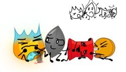 battle_for_dream_island battle_for_dream_island_again bfb bfdi bfdia coiny cum fingering fingering_pussy firey_(bfdi) foursome handjob leafy_(bfdi) object_shows pin_(bfdi) pussy stroking_penis tentacle_penis the_power_of_two tpot