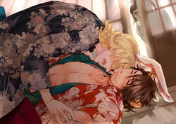 2boys anal animal_ears barnaby_brooks_jr. gay kaede_kaburagi kotetsu_t._kaburagi male_only tiger_and_bunny voyeur wild_tiger yaoi