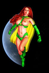 3d big_breasts breasts dc dc_comics female fred_ackerman maxima_queen_of_almerac nipples red_hair superman_(series)