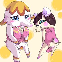 animal_crossing anthro bear elephant margie_(animal_crossing) nintendo pekoe_(animal_crossing) tagme ursid ursine