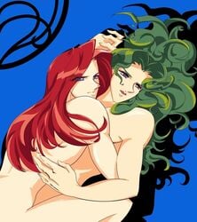 bishonen gay kyouichi_saionji long_hair long_hair_male male_only official_art revolutionary_girl_utena touga_kiryuu yaoi