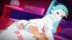 1boy 1girls 3d ass cyberpunk:_edgerunners cyberpunk_2077 cyborg english_text grabbing_ass hand_on_ass koikatsu rebecca_(edgerunners) saimatsukk shortstack straight thigh_job thigh_sex thighs