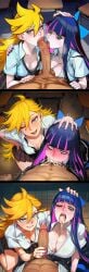 1boy 2girls 2girls1boy ai_generated ass assisted_fellatio blonde_hair blue_eyes child_bearing_hips cleavage cooperative_fellatio cum cum_in_mouth cum_inside cum_on_breasts cum_on_face cum_on_nose cum_out_nose cum_overflow curvaceous curvaceous_ass curvaceous_body curvaceous_female curvaceous_figure curvaceous_hips curvaceous_thighs curvy curvy_body curvy_female curvy_figure curvy_hips curvy_thighs deepthroat fellatio female female_focus forced forced_oral hand_on_another's_head huge_breasts looking_at_viewer misssera multicolored_hair panty_&_stocking_with_garterbelt panty_anarchy pov pov_eye_contact pov_male school school_uniform schoolgirl stocking_anarchy thick thick_hips thick_legs waifu
