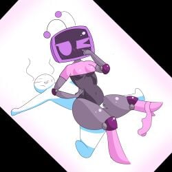 banging big_balls cowgirl_position curvy explosion hips hips_wider_than_shoulders kuxxx mariah_arts robot robot_girl robot_humanoid sam_(mariah_arts) screen_face sex thicc thicc_thighs thick thick_thighs thighs tv tv_head tv_screen tv_woman