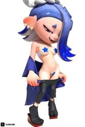 3d ai_generated anthro anthro_female belly_button black_pants blue_eyebrows blue_hair blue_pasties blue_shirt blue_star blushing boobs breasts censored exhibitionist female grok grok_imagine hair_accessory hair_covering_eye hair_over_one_eye happy hips legs light-skinned_female light_skin long_arms long_hair navel nice_body nintendo nintendo_switch octoling octoling_girl octopus_girl octopus_humanoid pants pants_down pasties pierced_ears piercings pulling_down_pants pulling_pants_down red_eyes semi-anthro semi_nude sensual sexy sexy_body shirt shiver_(splatoon) shiver_hohojiro smiling splatoon splatoon_(series) splatoon_3 star_pasties taking_off_clothes taking_off_pants taking_off_shirt tentacle tentacle_hair tits tooth tusk video_game video_game_character video_game_franchise video_games white_background yallahs80