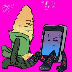 2boys adamation_inc. animationepic inanimate_insanity mephone4 nonconsensual nonconsenting_male object_show object_show_community object_shows objects osc paws pink_background self_harm steve_cobs tagme uhh_idk