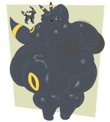 1girls anthro anthro_female artist_request ass belly big_belly black_bra black_fur bra breasts breasts_bigger_than_head eeveelution fat fat_ass fat_female fat_fetish female gigantic_breasts huge_ass huge_belly huge_breasts huge_thighs overweight overweight_female pokemon pokemon_(species) tail thighs umbreon
