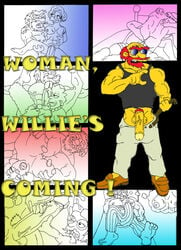 edna_krabappel elizabeth_hoover female groundskeeper_willie human incest lisa_simpson male marge_simpson maude_flanders the_simpsons yellow_body