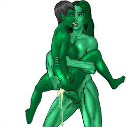 akarenti futa_on_female futanari green_skin intersex jazinda marvel she-hulk skrull