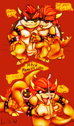 bowser female female_bowser lopsidedworld mario_(series) nintendo rule_63