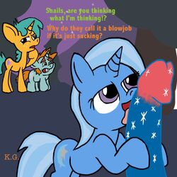 color female friendship_is_magic kingg male my_little_pony oral penis smooth_skin snails_(mlp) snips_(mlp) trixie_(mlp) trixie_lulamoon ursa_minor_(mlp)