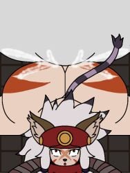anal anal_penetration anal_sex animated beat_banger beluga_damiens big_ass big_balls big_butt big_penis big_thighs domination felid felineko little_tail_bronx male_penetrated pizzaslasher precum secretly_loves_it solatorobo
