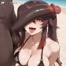 2026 2d ai_assisted ai_generated beach big_penis bikini bikini_top blush blush_lines boobs boobs_bigger_than_head breasts breasts_bigger_than_head brown_hair cl4wny curvaceous curvy curvy_body curvy_female curvy_figure dark-skinned_male dark_skin drool drooling female genshin_impact hoyoverse hu_tao_(genshin_impact) huge_breasts huge_penis large_penis light-skinned_female light_skin long_hair male male/female mihoyo naked naked_male nude nude_male open_mouth penis penis_on_face penis_out perfect_body perfect_boobs saliva seductive sexy sexy_body sexy_female skinny slim_waist tongue tongue_out
