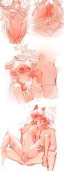 1boy1girls adrien_agreste colored_sketch lady_noire marinette_dupain-cheng miraculous:_tales_of_ladybug_and_cat_noir miraculous_ladybug mister_bug naked raven_roomie sucking_penis text vaginal_penetration