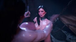 3d amputee angry annoyed armless bimbo_lips bimbofication black_hair blender boots cd_projekt_red drugs face_slapping femsub futadom futanari imprisoned piercing prisoner purple_eyes purplecharm quadruple_amputee slap syringe the_witcher_(series) the_witcher_3:_wild_hunt yennefer