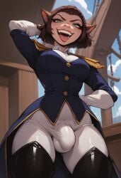 1futa 1futanari ai_generated ass big_ass big_breasts big_butt big_hips big_penis breasts captain_amelia cleavage clothed clothing dick dickgirl disney eyebrows eyelashes furry futa_only futanari grin grinning grinning_at_viewer hair hands-free huge_cock indoors lips long_hair looking_at_viewer makeup narrow_waist narrowed_eyes nose pants penis pirate seducing seductive seductive_eyes seductive_gaze seductive_look seductive_mouth seductive_pose seductive_smile smile smile_at_viewer smiley_face smooth_balls smooth_penis smooth_skin solo solo_dickgirl solo_focus solo_futa solo_futanari testicles treasure_planet velonix white_pants