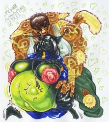 abdominal_bulge anthro areola big_areola big_breasts big_nipples bodily_fluids breasts bumpy_areola butt butt_grab colored_cum cum cum_inflation cum_inside fallout felid feline female genital_fluids green_cum gynomorph gynomorph/female hand_on_butt hi_res inflation intersex intersex/female mammal microsoft muscular muscular_gynomorph muscular_intersex nipple_outline nipples size_difference the_fedor_corpse thick_thighs unusual_bodily_fluids unusual_cum unusual_genital_fluids vault_suit vein veiny_muscles