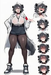 1girls ai_generated doctor honey_badger kortai novelai original_character reference_sheet tagme