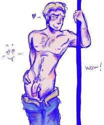 blonde_hair gay homelander skinny solo stripper_pole the_boys