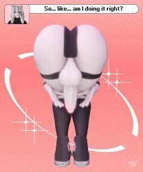 3d_(artwork) absurd_res anthro asriel_dreemurr asriel_dreemurr_(god_form) balls big_butt boss_monster_(undertale) bovid butt caprine clothing digital_media_(artwork) fur genitals goat hair hi_res horn male male_only mammal melongoat3d penis solo text undertale undertale_(series) white_body white_fur