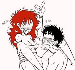 alex_vargas black_hair brujoari cuntboy female kate_medrano male red_hair tongue