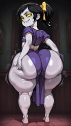ai_generated ass ass_focus ass_grab back_view bare_feet bare_foot barefeet barefoot bedroom_eyes big_ass bioshock black_hair clothed clothed_female clothes clothing dress fat_ass female female_focus female_only flat_chest flat_chested fuckable fuckable_ass fuckable_butt grabbing_ass grabbing_own_ass grey_body grey_skin hair_bow hairbow half-closed_eyes half-lidded_eyes half_closed_eyes half_lidded_eyes indoors inside large_ass little_sister_(bioshock) looking_at_viewer looking_back looking_back_at_viewer plappable plappable_ass plappable_butt ponytail rear_view short_sleeves shortstack skimpy_clothes skimpy_dress smirk smirking smirking_at_viewer squeezing_ass squeezing_butt sweat sweating sweaty sweaty_ass tagme thick_thighs viewed_from_behind wide_hips yellow_eyes yellow_sclera young young_female