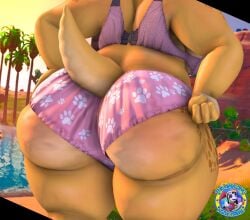 3d alphys bikini patreon_release tagme theashsfm undertale_(series)