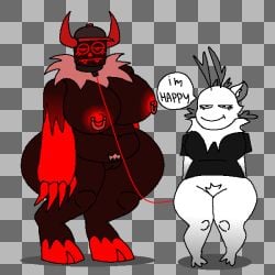 2girls annoyed ass big_female big_girl black_body black_skin boobs breasts butt buttocks chubby chubby_female claws claws_out collar dark-skinned_female dark_skin devil devil_girl devil_horns devil_tail fangs ferman forsaken_(roblox) fur guest_666_(forsaken) hat hooves leash leash_and_collar looking_at_viewer monster monster_girl monster_on_female moth moth_girl moth_humanoid naked naked_female nude nude_female oc original original_character pet pet_play petplay pierced_nipples piercing piercings pubic_hair pussy red_eyes roblox roblox_game robloxian shirt smiling smiling_at_viewer text thick tits vagina voluptuous voluptuous_female white_body white_fur white_skin