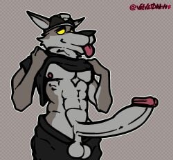 2026 abs animated anthro balls big_balls big_penis black_clothing black_hat black_headwear black_pant black_shirt black_topwear bottomwear bottomwear_down canid canine canis chest_tuft clothed clothing detailed digital_drawing_(artwork) digital_media_(artwork) epic_games erection eyebrows fortnite fur genitals glans grey_balls grey_body grey_fur grey_penis half-closed_eyes hat headgear headwear hi_res huge_penis hyper hyper_genitalia hyper_penis looking_pleasured male male/male mammal multicolored_body multicolored_fur muscular muscular_anthro muscular_male narrowed_eyes nipples onomatopoeia pants pants_down partially_clothed pecs penis pink_glans raised_clothing raised_shirt raised_topwear shirt shirt_grab solo sound_effects text throb throbbing throbbing_balls throbbing_penis tongue tongue_out topwear tuft two_tone_body two_tone_fur velvetdraw wendell_(fortnite) wolf yellow_eyes yellow_sclera