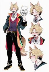 1boy ai_generated dog kortai novelai only_male original_character reference_sheet tagme