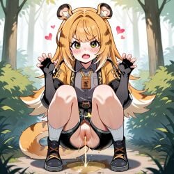ai_generated animal_ears ju_fufu peeing pussy pussy_juice wet zenless_zone_zero