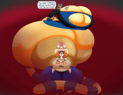 ankha_kennedy_(user3345) big_ass big_breasts breasts bubble_butt cleavage female furry huge_ass huge_breasts hyper_ass hyper_breasts monika_(doki_doki_literature_club) tagme thick_thighs user3345 wide_hips