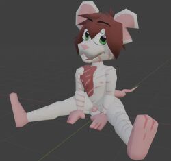 3d_(artwork) balls digital_media_(artwork) doodledoggy genitals hi_res male mammal mouse murid murine penis renn_(renn1997) rodent solo toony