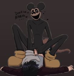 creepy five_nights_at_treasure_island mickey_mouse monster mother_(oblitus_casa) oblitus_casa sad1sticmf size_difference tagme