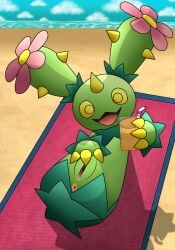 anus female female_only feral genitals maractus pitahaya pokemon pokemon_(species) solo vagina