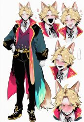 1boy ai_generated dog kortai novelai only_male original_character reference_sheet tagme