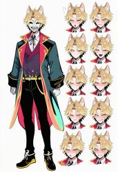 1boy ai_generated dog kortai novelai only_male original_character reference_sheet tagme