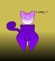 1boy :3 art_trade belly cat cat_humanoid catboy chubby chubby_male cock cum cum_drip dick fat fat_male ferman male male_focus male_only oc original original_character penis penis_dripping small_penis stomach sweat sweatdrop sweating tail text white_eyes
