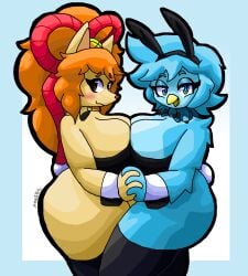 2girls anoers anthro anthro_female anthro_only big_ass big_boobs big_breasts big_butt big_thighs big_tits bird bird_female bird_girl boobs_bigger_than_head boobs_pressed breasts_bigger_than_head bunnysuit ceroba_(undertale_yellow) ceroba_ketsukane fox fox_female fox_girl furry furry_female furry_girl furry_only huge_boobs huge_breasts huge_tits martlet_(undertale_yellow) massive_boobs massive_breasts massive_tits pressed_against pressed_together two_girls undertale_yellow wide_hipped_anthro wide_hipped_female wide_hips wide_thighs
