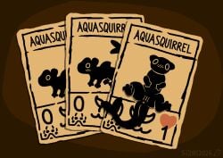 anus aquasquirrel_(inscryption) blush card card_game female feral fin gaming genitals hi_res hybrid inscryption lying mammal on_back presenting presenting_anus presenting_vulva rodent sciurid solo spicyboi101_(artist) spread_legs spreading squirrel_(inscryption) tail tree_squirrel vulva