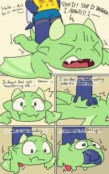 2_horns 3_toes anthro blue_arms blue_bottomwear blue_clothing blue_feet blue_legs blue_pants blue_tail bodily_fluids bottomwear claws clothing comic cum cum_drip dragon dripping duo erection european_mythology feet foot_in_mouth foot_insertion genital_fluids green_arms green_body green_ears green_eyes green_feet green_legs green_tail head_horn hi_res horn inner_monologue japanese_text light_horn light_wings male mid_transformation monotone_horn multicolored_body mythological_creature mythological_scalie mythology nomani_(nomani_int32) nomani_int32 nude pants plantigrade saliva scalie shirt shrinking size_transformation smooth_horn speech_marker stepped_on tail text thinking toes tongue_showing topwear transformation wasabi_(nomani_int32) western_dragon wet_feet wing_claws wings wyvern yellow_clothing yellow_shirt yellow_topwear