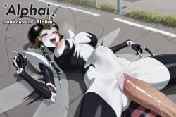 1girl 2025 2026 absurd_res absurdres ai ai-created ai_art ai_assisted ai_generated alphai antennae anus arthropod_girl bad_end belly_bulge big_penis blush_lines blushing cinematic_lighting colorful_background cowboy_shot depth_of_field destroyed_city_background detailed_background detailed_hair detailed_skin disembodied_penis dramatic_shadows female_focus from_above head_back high_quality high_resolution highres insect_arm insect_leg insect_wings large_breasts legs_spread long_claws monster_girl mosquito_girl_(one-punch_man) mosquito_musume naughty_face on_back on_the_tarmac one-punch_man one_punch_man orgasm outdoors patreon patreon_link patreon_url patreon_username puffy_pussy pussy_juice saliva single_horn solo tail tongue_out vagina_penetration vibrating_wings volumetric_lighting white_skin